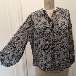 Black Paisley/Floral Printed Blouse